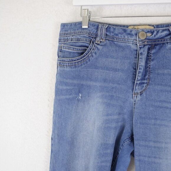Democracy Freedom Jegging Light Blue Denim Jeans Size 14 35/28 Factory Distresse - Picture 4 of 9
